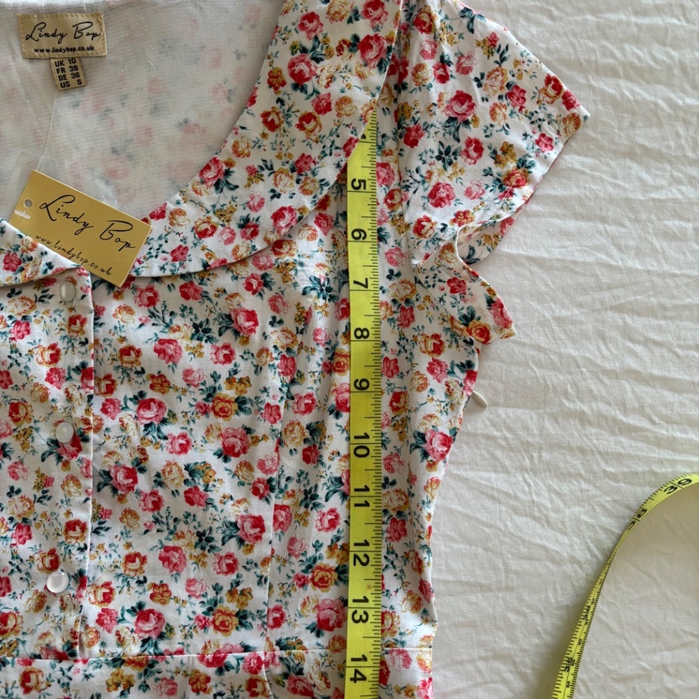NWT Lindy Bop Floral Dress Small - Picture 11 of 13